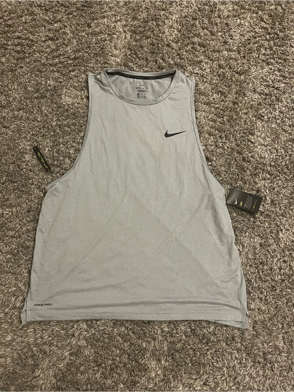 Nike Men’s Gray Dri-FIT Athletic Tank Top